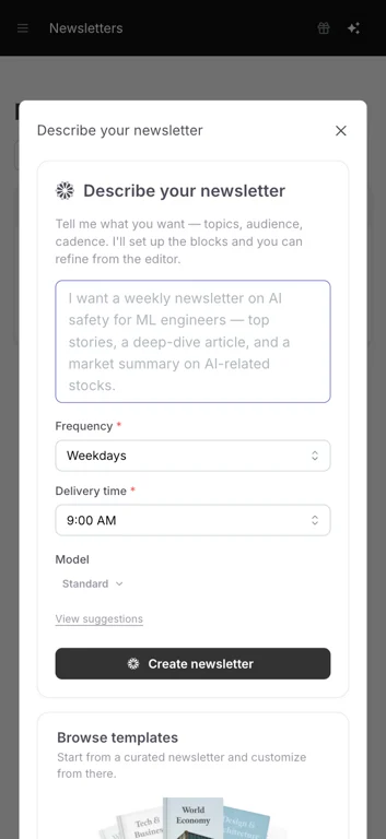 Create Newsletter